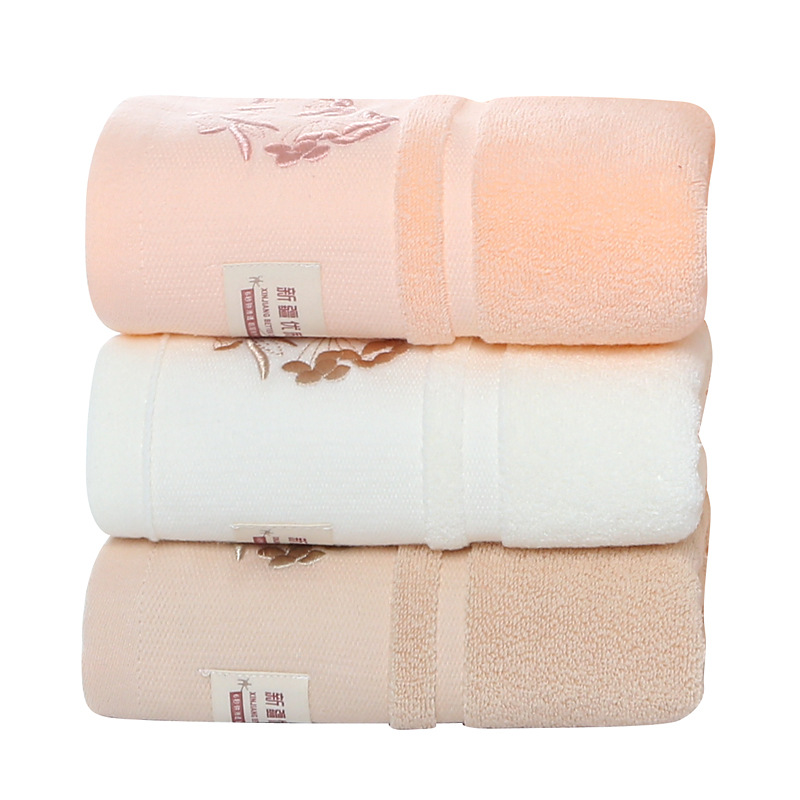 Gaoyang County Cotton Towel New Jacquard Pure Cotton Embroidery Lotus Pattern Household Thickened Xinjiang Cotton Towel_voghion.com