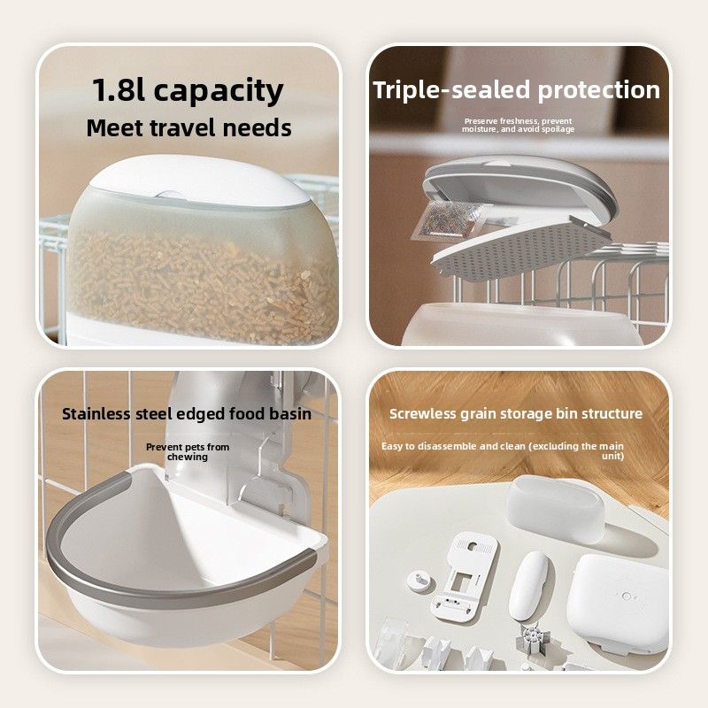 Smart Hanging Cage Pet Feeder With 200W Ultra-Clear Camera For Remote Feeding Via APP_voghion.com