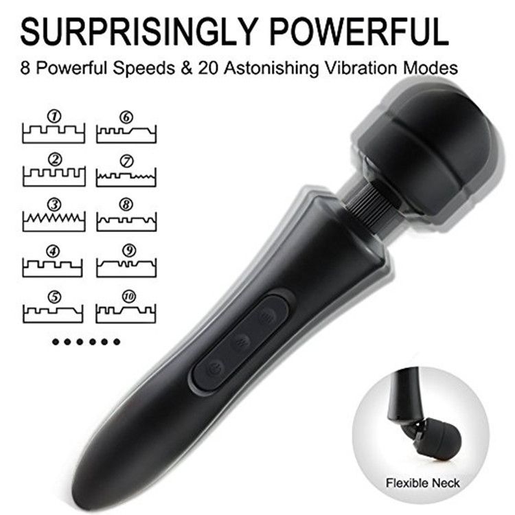 USB Opluedstatiounen Vibration Stick 20 Frequenz staark Äerdbiewen Ultra Large Vibration Massager_voghion.com