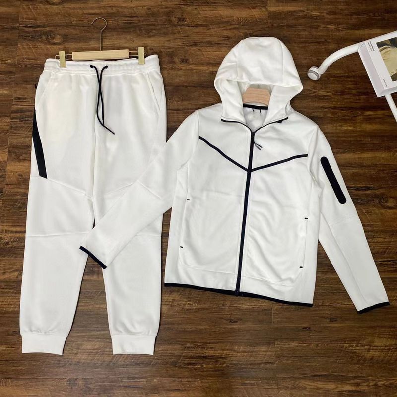 Spring and Autumn New Men's Casual Sports Hooded Coat 490 Side Zipper Small Foot Guard Pants 163 Set_voghion.com