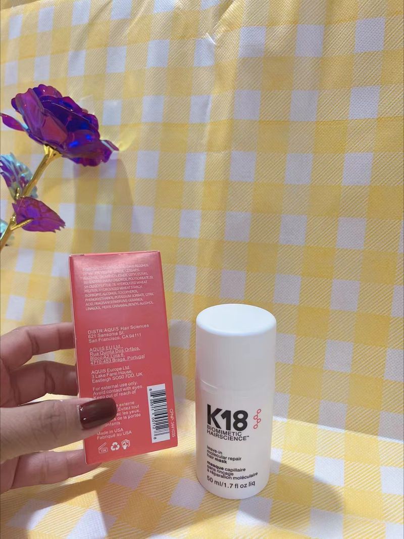 K18 Maska do włosów molekularna bez spłukiwania 50ml Maska do włosów naprawczych_voghion.com