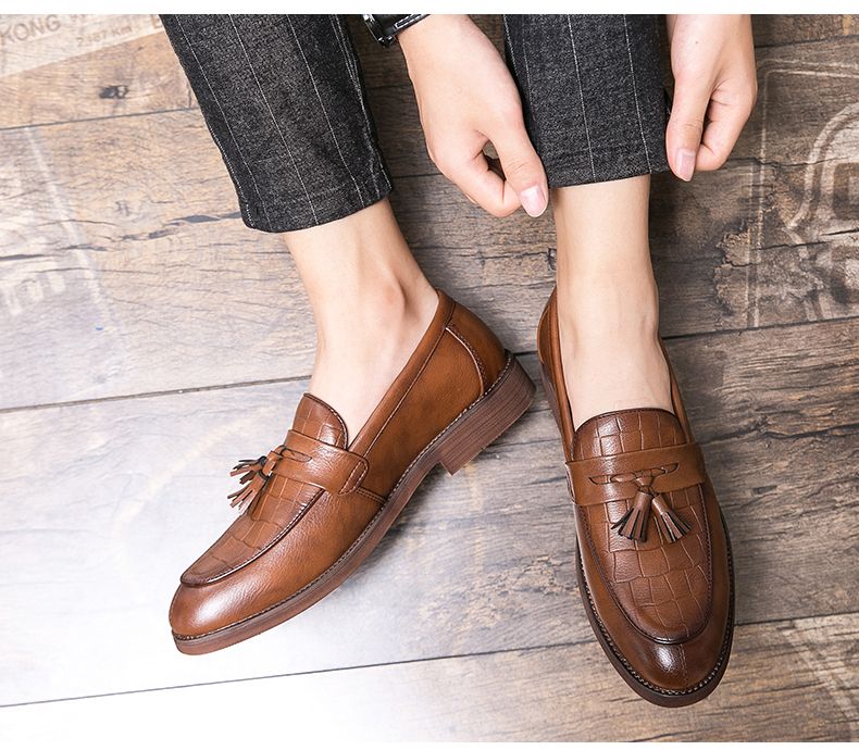 2022 Leren Casual Heren Loafers Band Slip On Mannelijke Dress Schoenen Vrijetijds Stijl Grote Maat 38-47 Goede Slijtvaste Zool_voghion.com