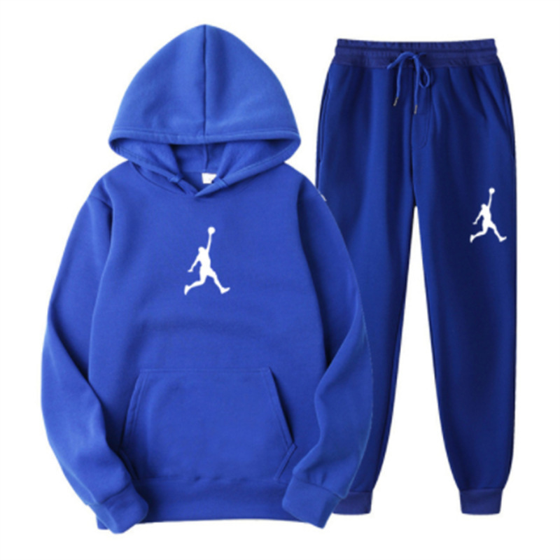 N S Autunno Inverno Stampa Tuta sportiva casual Felpa con cappuccio Set da due pezzi_voghion.com