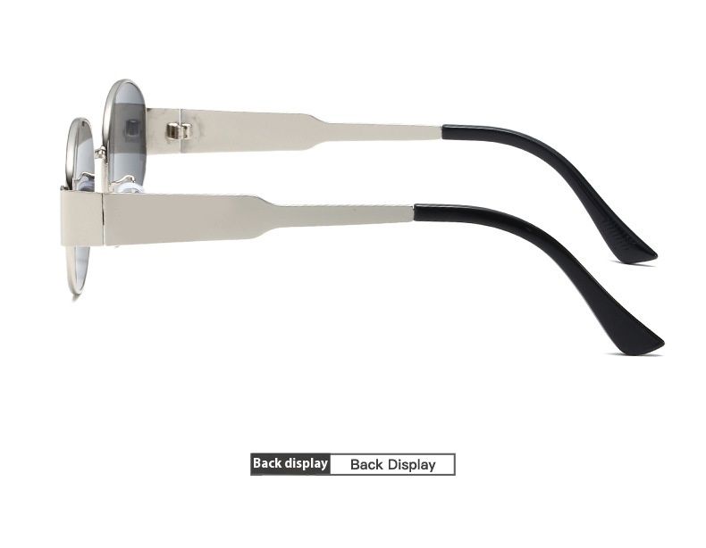 Retro New Small Frame Fashion Sunglasses Hong Kong Style Wear and Match Travel Sunglasses Full Frame Casual Elliptical Frame Glasses_voghion.com