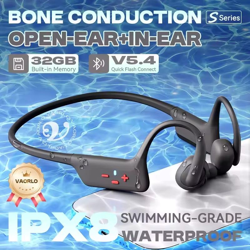 Swimming Bone Conduction Headphones Bluetooth MP3 Headsets_voghion.com