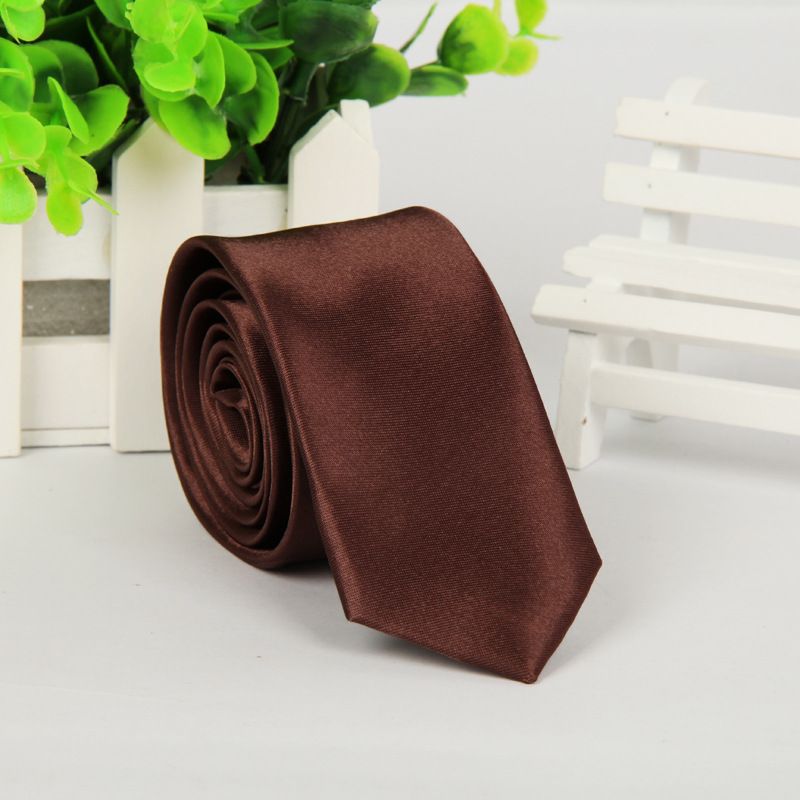 New Men's 5cm Solid Color Narrow Hand-tied For Men Business Casual Group Tie Custom Wholesale_voghion.com