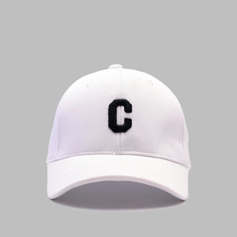 Baseball da esterno con lettere coreane, versatile, semplice e facile da indossare, con piccoli ricami, parte superiore profonda e curva_voghion.com