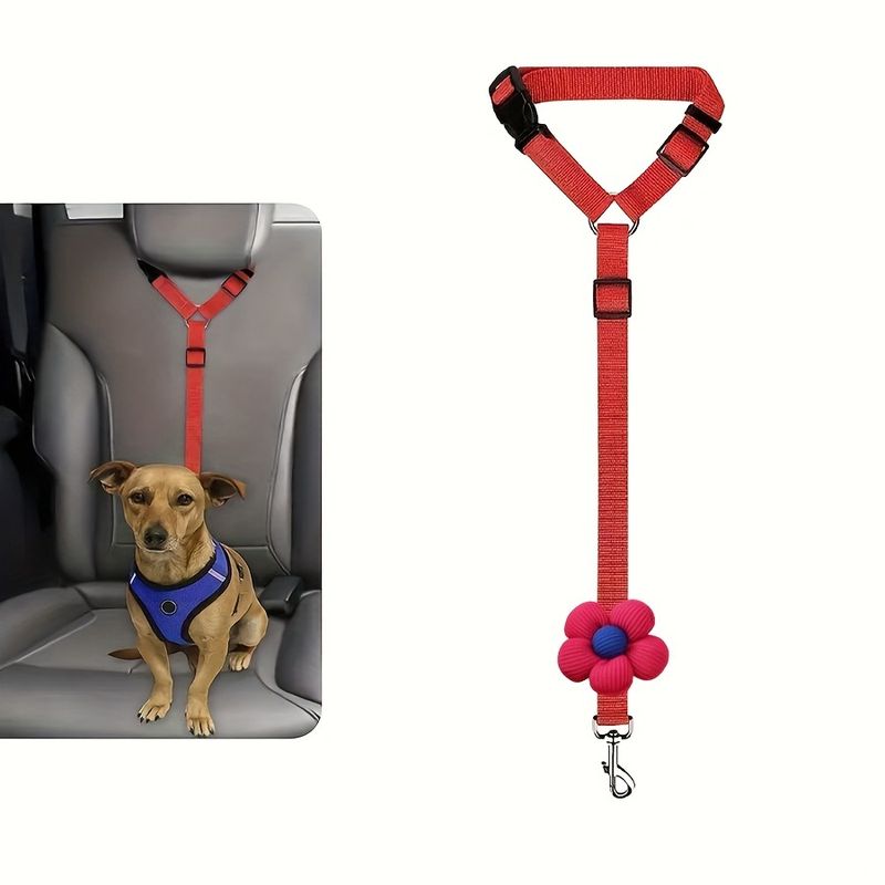 Coleira retrátil para apoio de cabeça de carro, coleira para cães e gatos, suprimentos para animais de estimação, segurança com anel_voghion.com