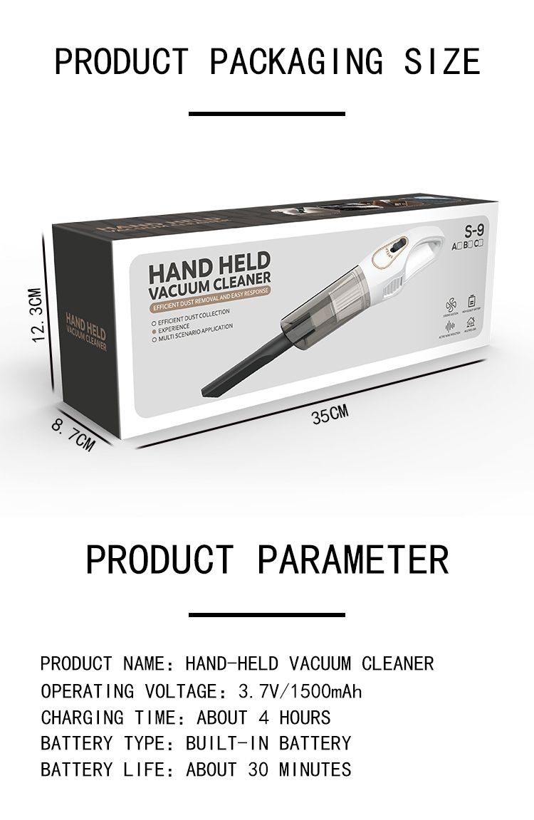 Auto Staubsauger Handheld intelligent drahtlos Staubsauger kleng Mini Héichleistung Haushalt Duebelzweck_voghion.com