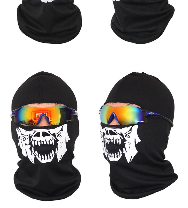 Fahrradmaske Call of Duty Taktische Geistermaske Kopfbedeckung Totenkopfkopf Kälteschutzmaske für den Außenbereich Fahrrad CS Weiblich_voghion.com