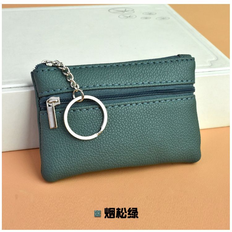 New Style Solid Color Women's Mini Coin Purse Soft Surface Fashionable Cute Small Card Holder Simple Fashion Fresh Key_voghion.com