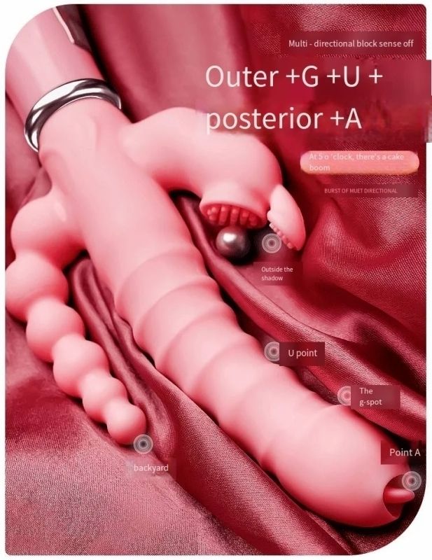 Vibromasseur lapin 3 en 1, gode, léchage de langue, jouets sexuels anaux_voghion.com
