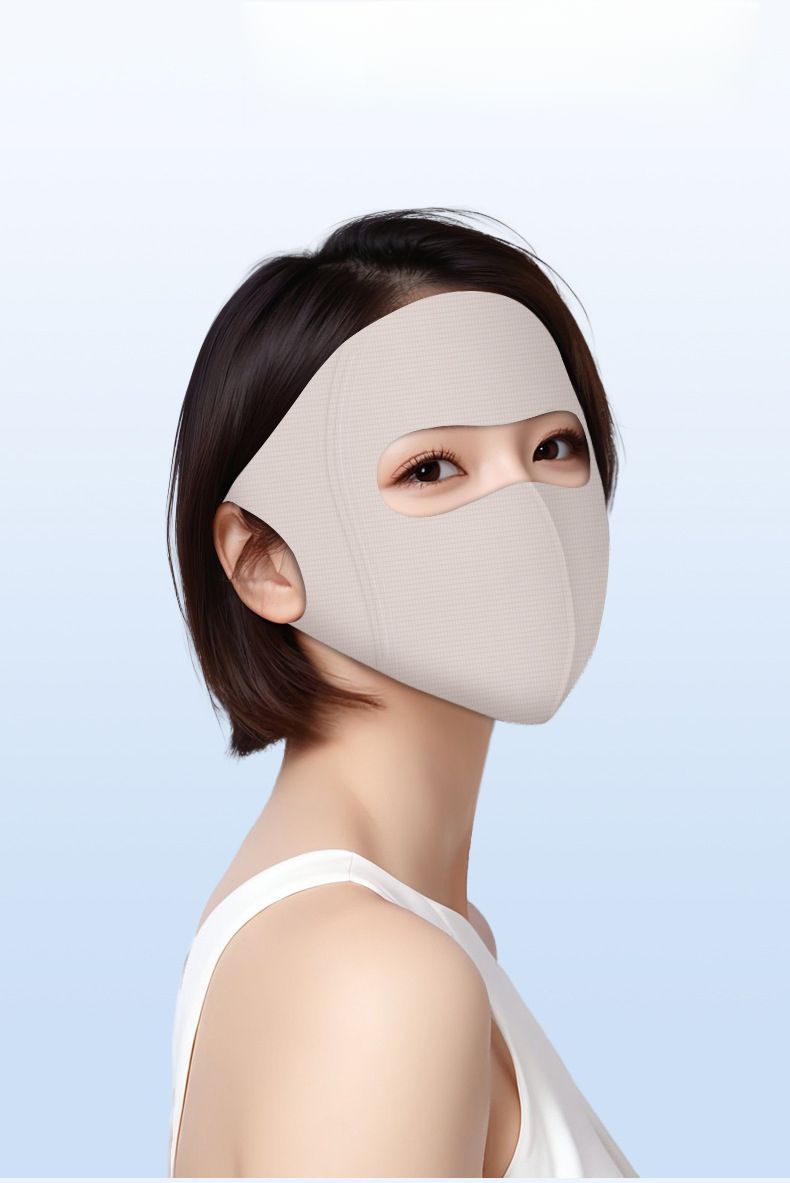 Chu Zhi Wen Full Face UV Protection UPF50 Breathable Skin-friendly Sun Mask_voghion.com