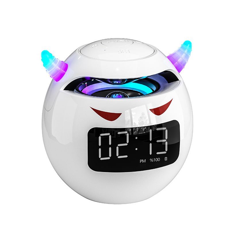 G9 Mini 5.1 Bluetooth Speaker Audio LED Flash Bedside Alarm Clock Subwoofer Music TF Player With HD Mic Hands Free Callin_voghion.com