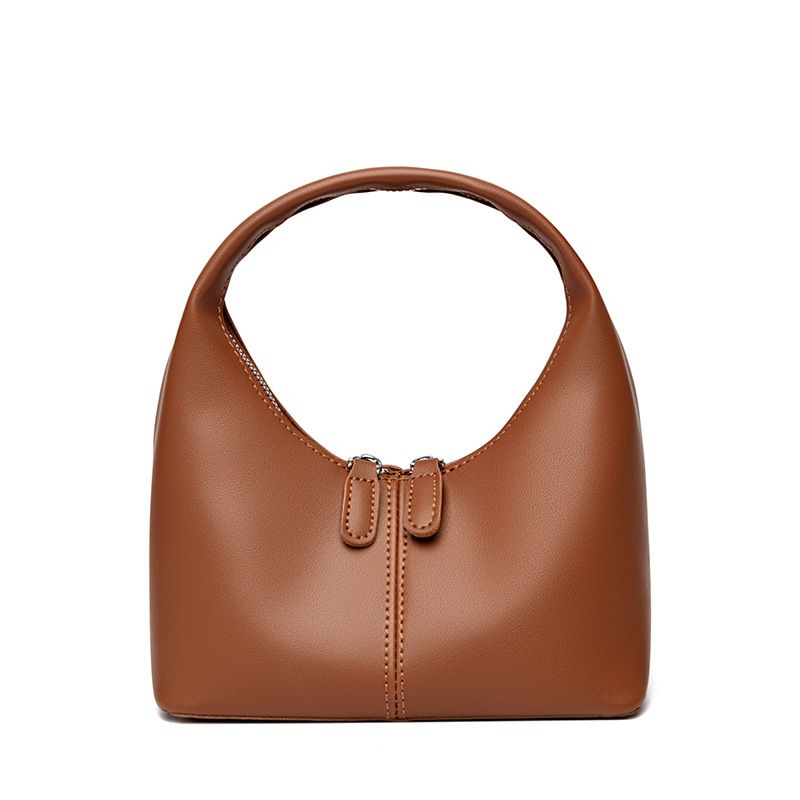 Sac à bandoulière Hobo élégant pour femme - Petit sac à main en cuir PU souple avec fermeture à glissière, plusieurs poches, léger et_voghion.com