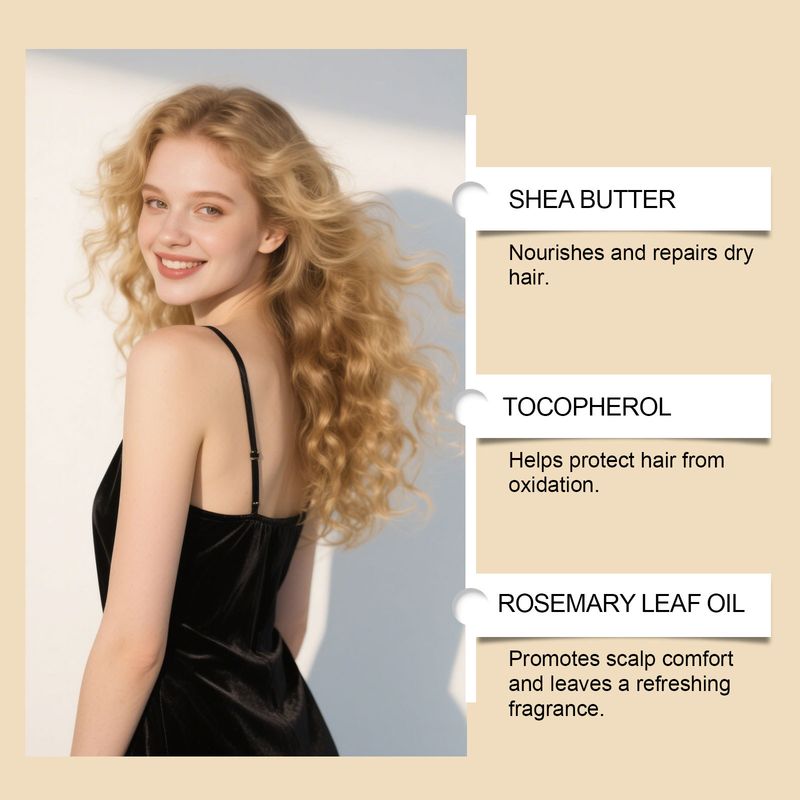 Maschera per capelli Hoegoa Fluffy Smooth Refreshing Nourishing Non-grassa, leggera e lucente_voghion.com