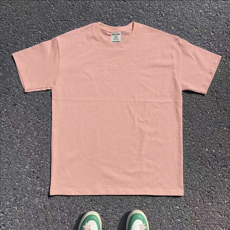Dopamine 280 g reine Baumwolle, atmungsaktiv, einfarbig, kurz, Unisex, amerikanisches Oversize-T-Shirt mit Rundhalsausschnitt und halblangen Ärmeln_voghion.com