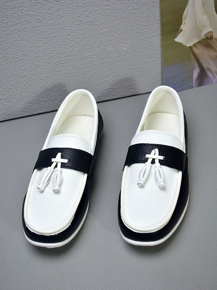 Trendy 2024 Autumn New Le Fu Men's Soft Soled Bean Trendy One Foot Casual Shoes_voghion.com
