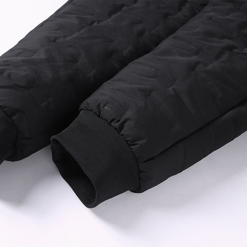 "Men's Fleece-Lined Winter Pants – Thickened Polyester Thermal Joggers With Elastic Waist (Black, M-5XL)"_voghion.com
