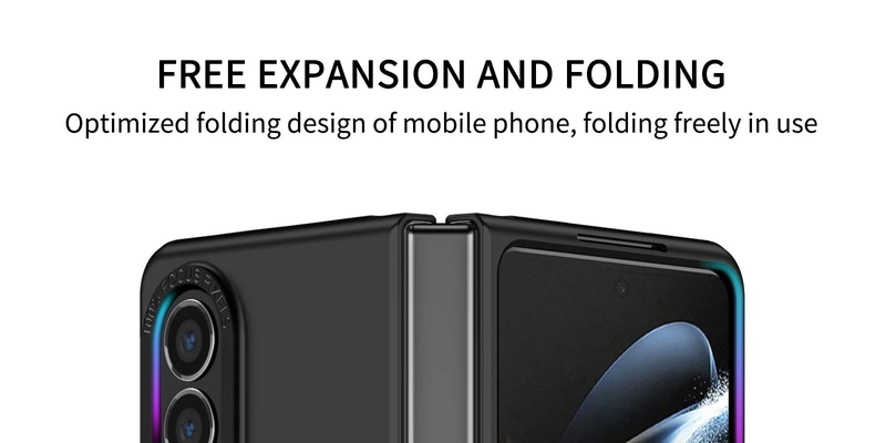 Custodia per telefono portatile anti-shock per Samsung Galaxy Fold 5 4 3 Cover protettiva per PC rigida con supporto Shift per Z Fold4_voghion.com