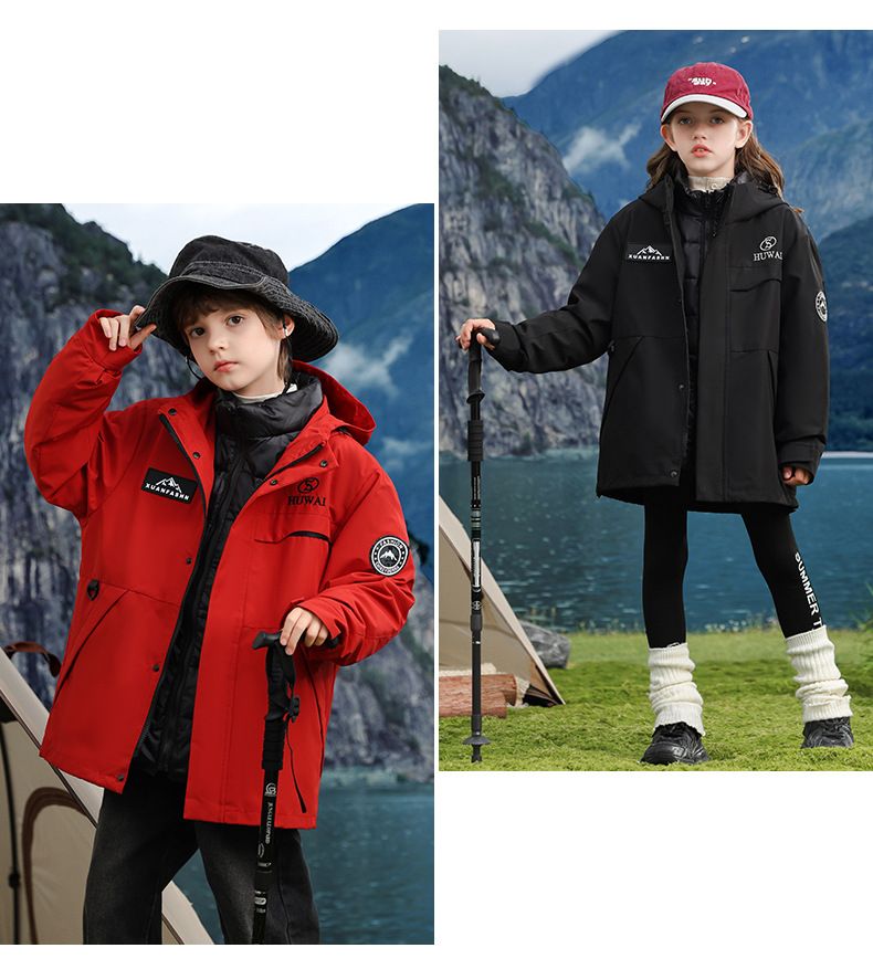 3-in-1 Waterproof Down Jacket For Kids – Windproof & Snow-Ready | Detachable Fleece Liner | RDS-Certified Duck Down (3-8Y)_voghion.com