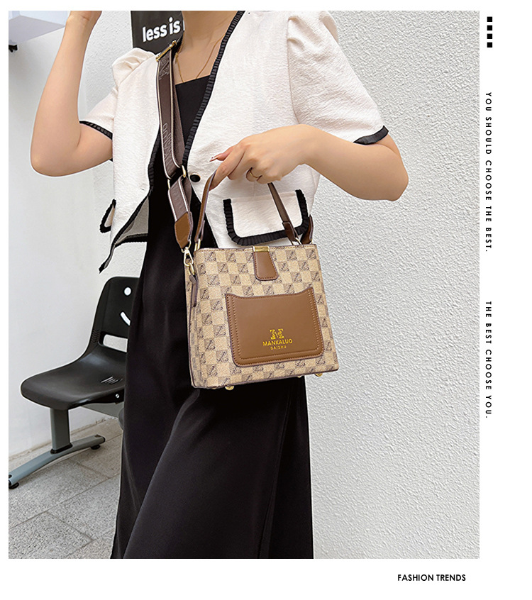 Nuove borse Borse da donna Borse a secchiello Moda Stile caldo Grandi borse a mano con lettere Borse da strada Grande capacità Borsa a tracolla singola_voghion.com