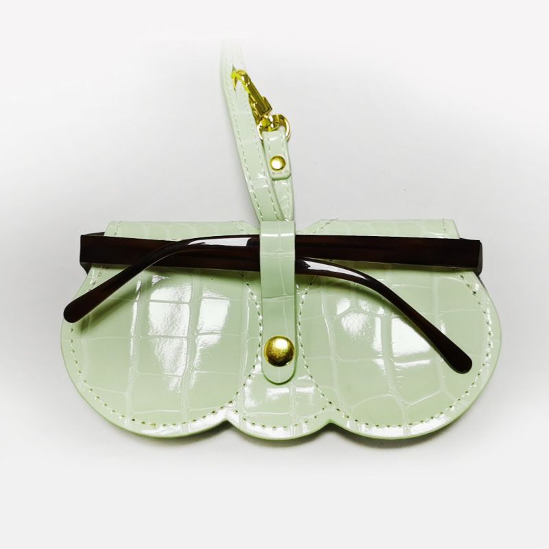 Borsa per occhiali unisex in coccodrillo in una borsa per occhiali di grandi dimensioni, clip per occhiali da sole, custodia per occhiali da sole con scatola per occhiali carina, portatile, alla moda_voghion.com