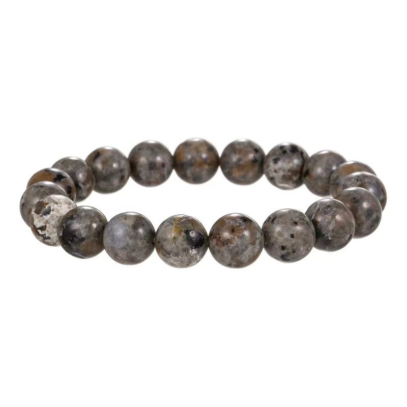 6/8/10mm Natural Flame Stone Beads Bold Hip-Hop Punk Beaded Round Bracelet For Men_voghion.com