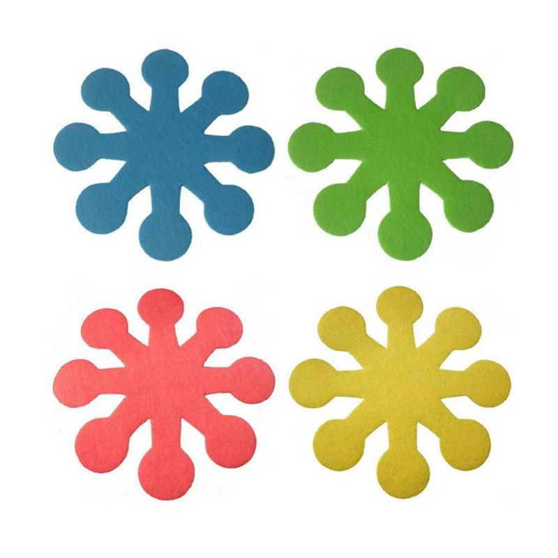 Set di 3 protezioni per pentole e piatti pasquali a forma di fiore, cuscinetti antigraffio, divisori, sottobicchieri e sottobicchieri._voghion.com