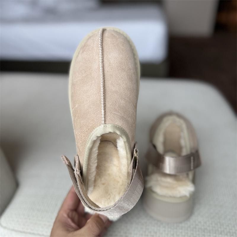 Designer Tasman Boots Womens Platform Booties Winter Slippers Snow Boot Mens Shoes Classic Ultra Mini Ankle Boots Black Chestnut Sand Warm Bowtie_voghion.com