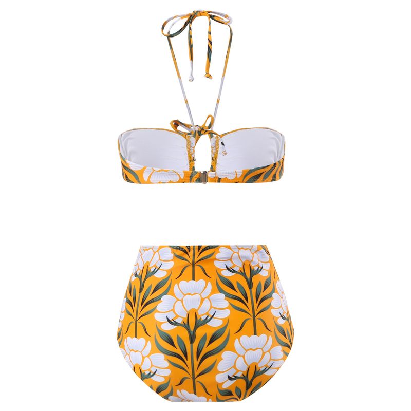 Three-dimensional Flower One-piece Swimsuit Women's Beach Vacation Dress Swimsuit_voghion.com