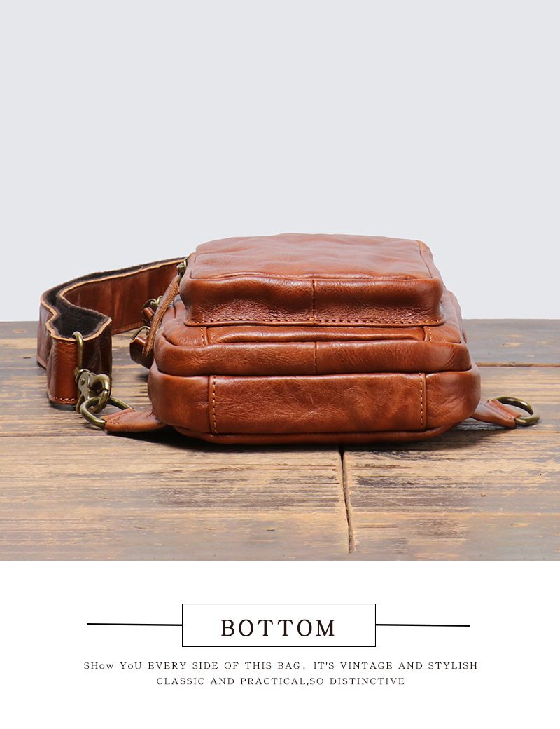Nouveau sac de poitrine en cuir rétro pour hommes avec sac à bandoulière simple de grande capacité, sac à dos à bandoulière pour femmes, sac pour hommes en cuir résistant à l'usure_voghion.com