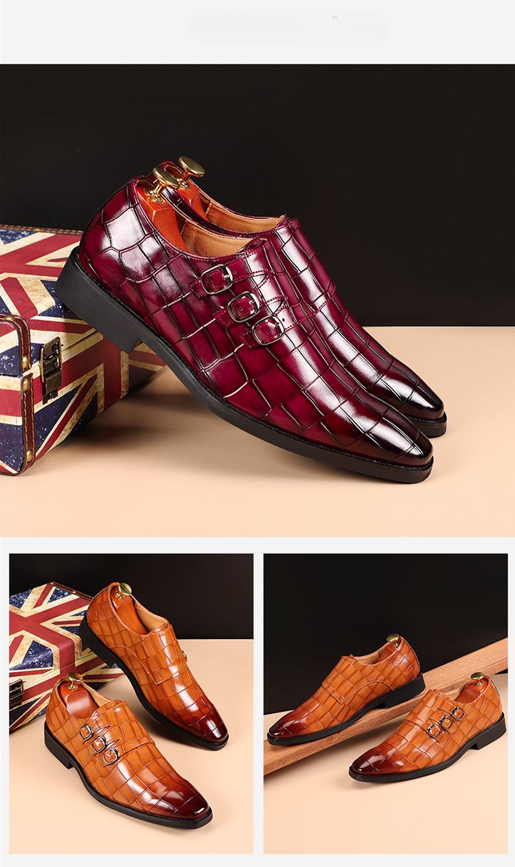 Męskie buty biznesowe casualowe typu oksfordy, formalne, sznurowane, do biura, na imprezy i na co dzień_voghion.com