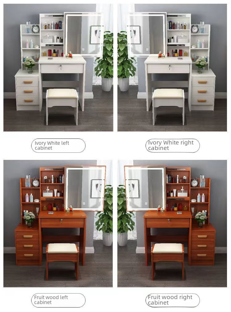 Multifunktionaler Schminktisch für den Haushalt, Schminktisch, kleiner Schminktisch für das Schlafzimmer, einfache Aufbewahrung, Kosmetikschrank, Kosmetiktisch_voghion.com