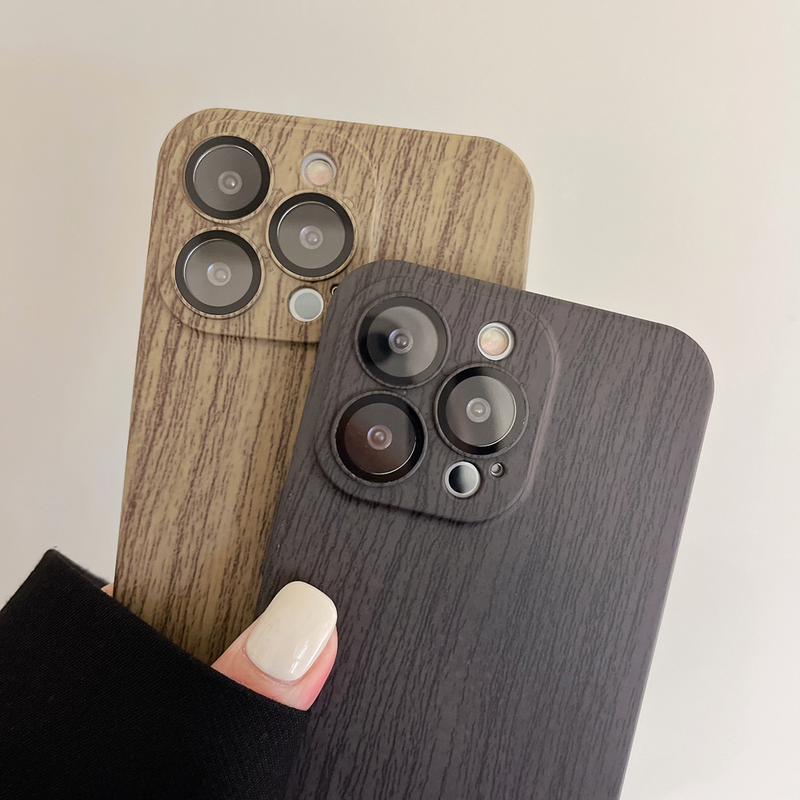 Magnéitesch drahtlos Opluedung mat Walnussholzmaserung, gëeegent fir iPhone 14 mat Lënsenfolie, Handyhülle fir Apple 13 All-inclusive 12 Hard Shell_voghion.com