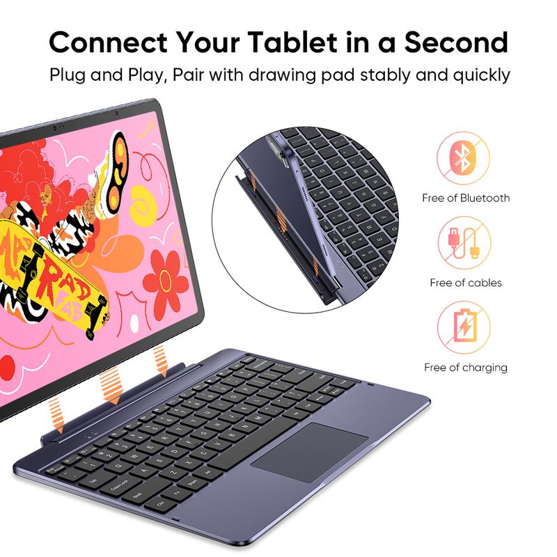 12-Zoll-XPPen Magic Pad 2K-Auflösung 16K-Ebenen 8 GB 256 GB Grafik-Zeichentablett-Monitor Android 14_voghion.com