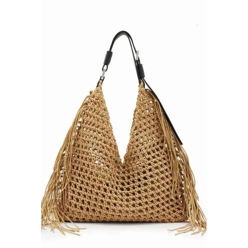 Boheemse strandtassen voor vrouwen Designer handtassen Portemonnees 2025 Nieuwe nylon stof Holle kwastjes met binnenzak Tas_voghion.com