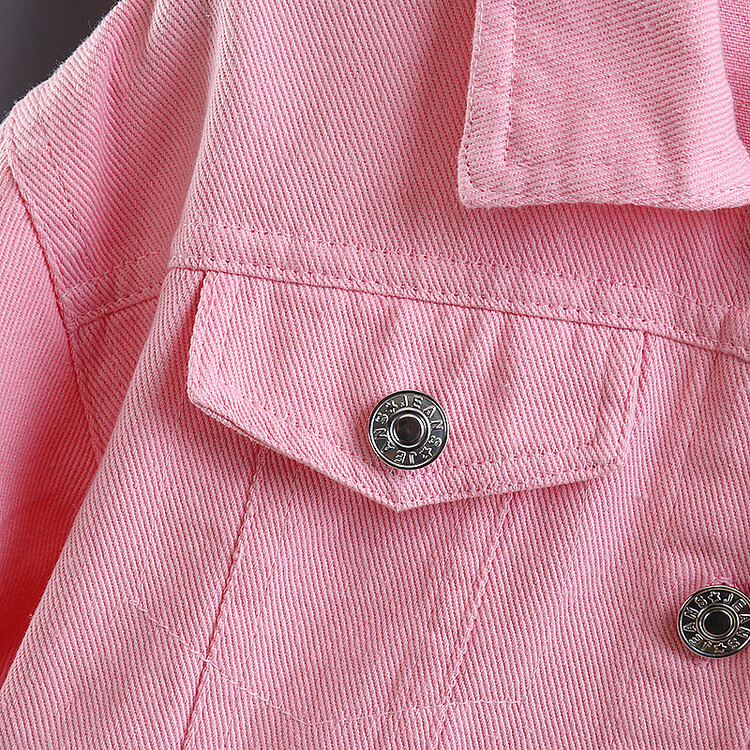 Children's Spring And Autumn Boys And Girls Personality Pattern Denim Jacket Children's Long Sleeve Baby Denim Jacket_voghion.com