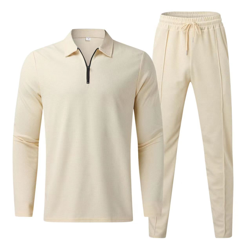 Summer long sleeved pants two-piece sports casual men's set_voghion.com