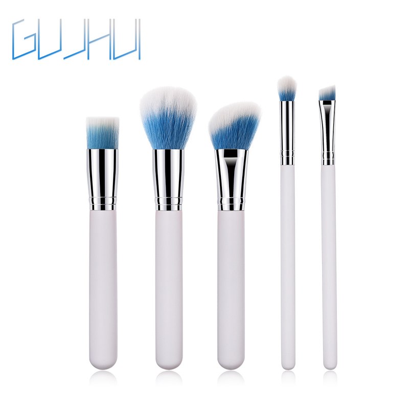 Pennelli per trucco da 5 pezzi, strumenti di bellezza, manico in legno Yuncai, tubo per la bocca, capelli in nylon GUJHUI_voghion.com