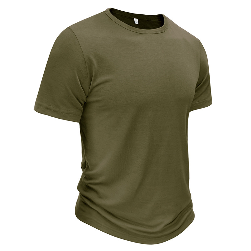 2023 Summer Round Neck Backing Short sleeved Inner Top Men's T-shirt_voghion.com