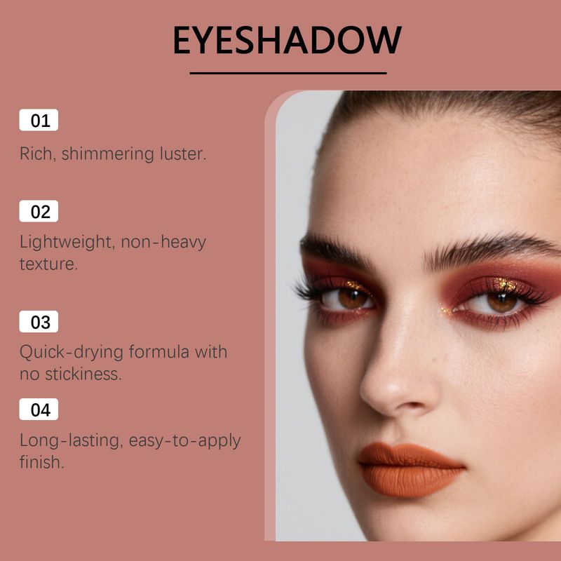 Zephoco Glitter Wine Red Liquid Natürliche Farbaufhellung Leicht aufzutragender Lidschatten für den täglichen Gebrauch_voghion.com