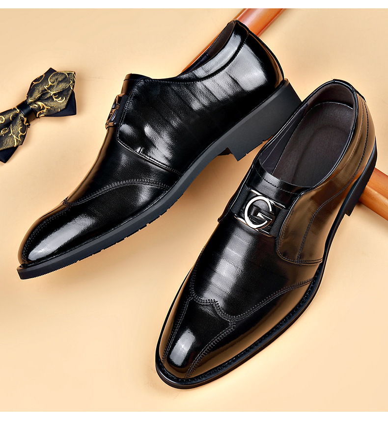 Casual zakelijke herenschoenen met puntige geborduurde leren schoenen_voghion.com