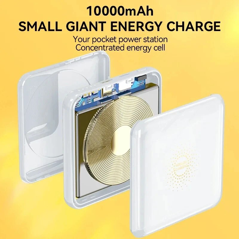Mini batterie externe sans fil magnétique Qi, 50000mAh, charge Super rapide, pour Xiaomi IPhone15 14, batterie externe Portable_voghion.com