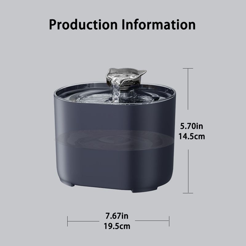 Fontaine à eau pour chats et chiens avec recirculation automatique et filtration, distributeur d'eau électrique USB silencieux, pompe à eau en forme d'oreille de chat._voghion.com