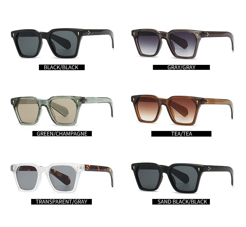 Foreign trade cross-border hot sunglasses mi nail European and American street shooting ins Internet celebrity model square sunglasses female 6076_voghion.com