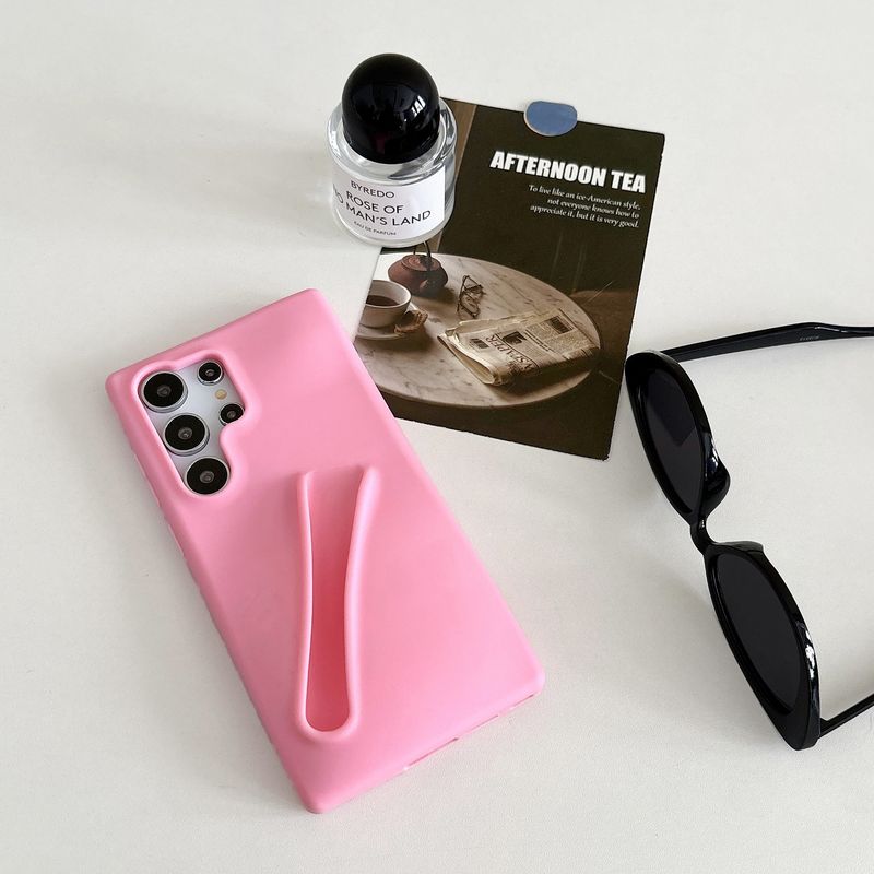 Funny Lipgloss Holder Silicone Lipstick Lip Protection Phone Case for Samsung Galaxy S23 Plus S24 S24 Ultra A14 A54 A15 4G/5G_voghion.com