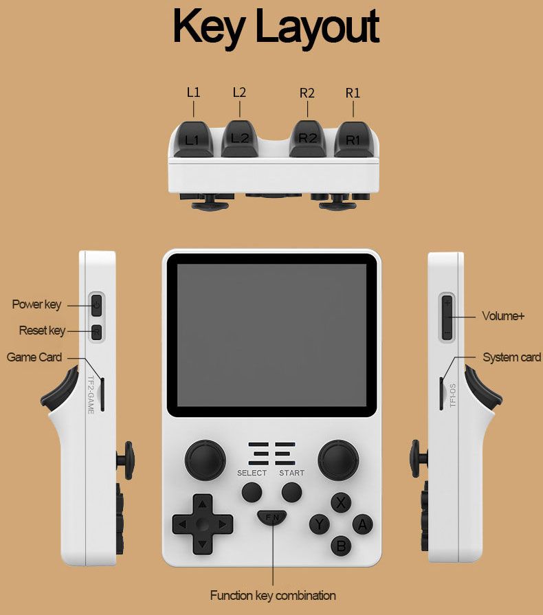Powkitty Open Source Sys Pow Kiddy double carte rétro Arcade vidéo Console de jeu portable 15000 20000 25000 Jeux Powkiddy_voghion.com