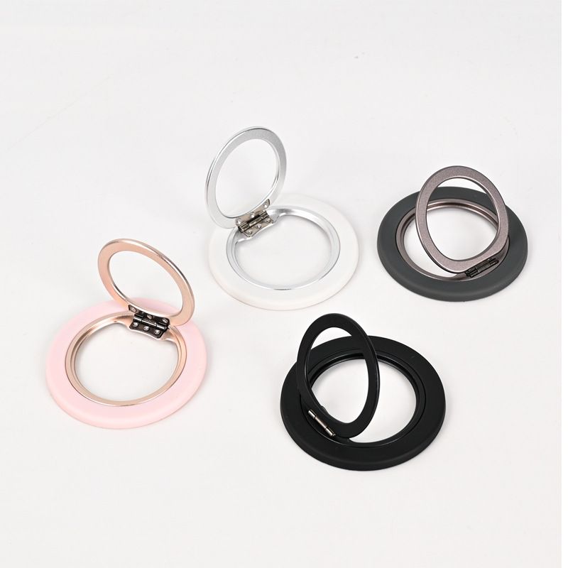 Support magnétique pour téléphone, rotation à 360°, anneau anti-stress, support universel en alliage d'aluminium_voghion.com