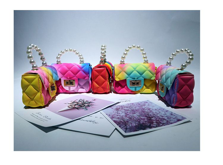 2024 Mini Mulheres Jelly Candy Color Diamond Grid Crossbody Bag, Nova Versátil Corrente Pequena Bolsa Quadrada_voghion.com